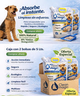 Polvo super absorbente de liquidos y viscosidades 2 Bolsas de 5 lts